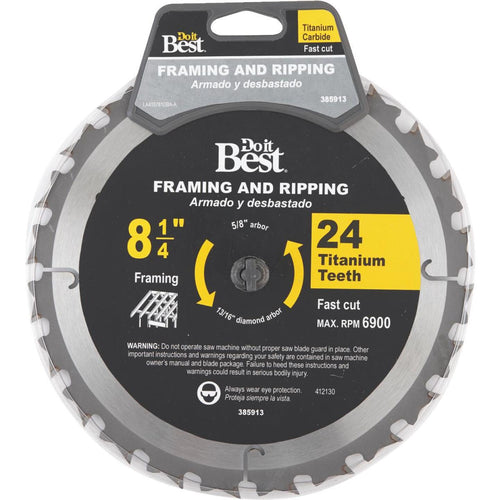 Do it Best Professional 8-1/4 In. 24-Tooth Framing Circular Saw Blade
