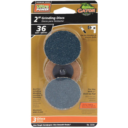 Gator Surface 2 In. 36 Grit Grinding Surface Conditioning Sanding Disc (3-Pack)