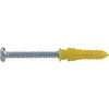 Hillman #4 - #6 - #8 Thread x 7/8 In. Yellow Ribbed Plastic Anchor (6 Ct.)