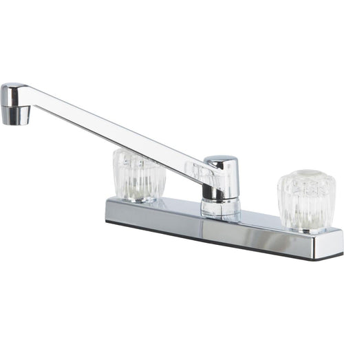 Home Impressions Dual Handle Nonmetallic Knob Kitchen Faucet, Chrome