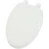 Home Impressions Elongated Closed Front White Wood Toilet Seat