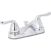 Home Impressions Polished Chrome 2-Handle Knob 4 In. Centerset Bathroom Faucet with Pop-Up