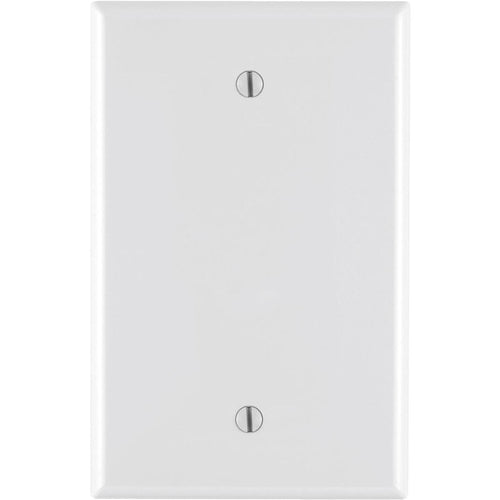 Leviton 1-Gang Mid-Way Thermoplastic Nylon Blank Wall Plate, White