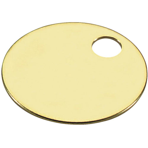 Lucky Line Engravable Tag 1-3/8 In. Brass Key Tag, (100-Pack)