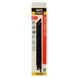 Reciprocating Saw Blades, 2-Pk, 6-Inch, 24-TPI, High-Speed Steel Metal-Cutting
