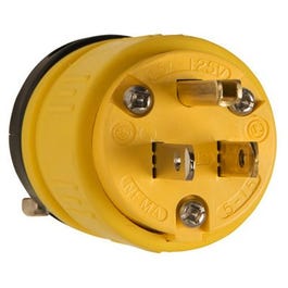 Rubber Plug, Yellow, 15-Amp, 125-Volt