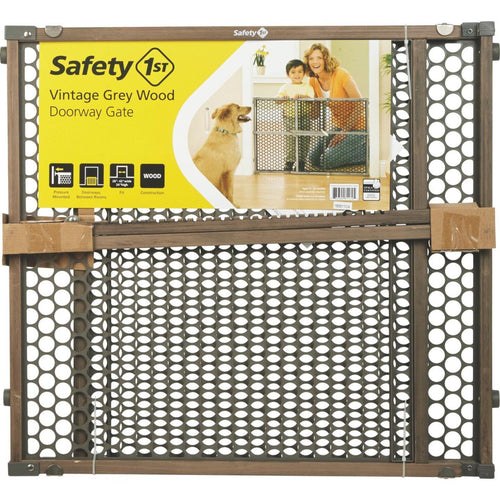 Safety 1st 24 In. H. Vintage Gray Wood Doorway Safety Gate