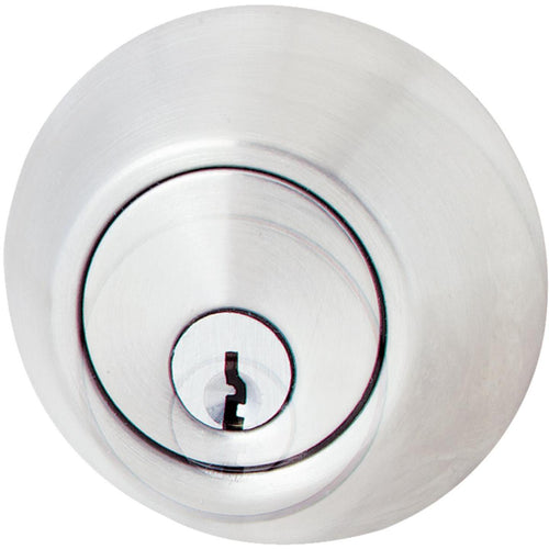 Steel Pro Satin Chrome Kwikset Double Cylinder Deadbolt