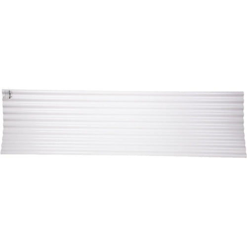 Tuftex Seacoaster 26 In. x 8 Ft. Opaque White Round Wave Vinyl Corrugated Panels