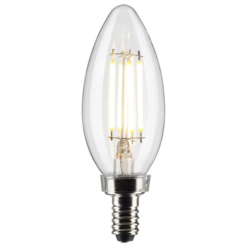 Satco Lighting S21819 4B11/LED/927/CL/120V/E12/2CD LED Clear Candelabra