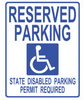 Hillman Handicapped Parking Sign (19 x 15)