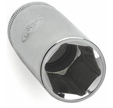 Master Mechanic Metric Deep Socket, 6-Point, 1/2 In. Drive, 15mm