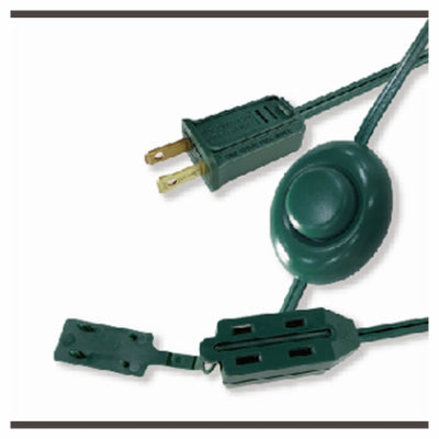 Master Electrician® Christmas Tree Cube Tap Extension Cord, 16/2, Green, 9-Ft.