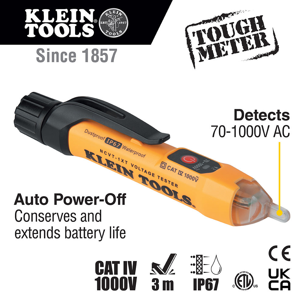 Klein Tools Test Kit with Multimeter Non-Contact Volt Tester Receptacle ...