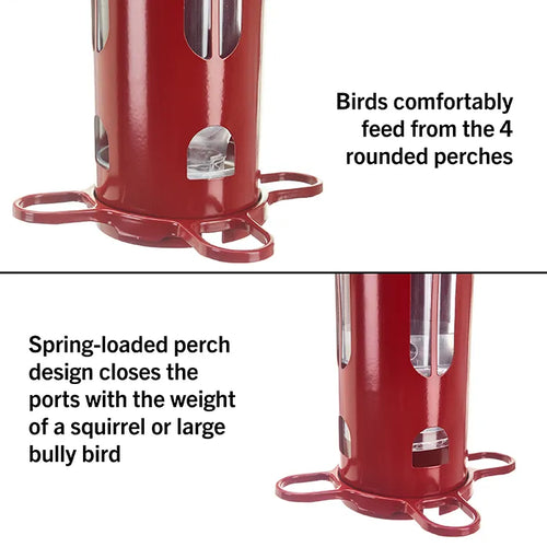 Squirrel-X X8 Squirrel-Resistant Bird Feeder with Spring-Loaded Perches - 2.5 lb
