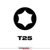 Milwaukee SHOCKWAVE™ Impact Duty 3-1/2 Power Bit TORX® T25 - Bulk 25