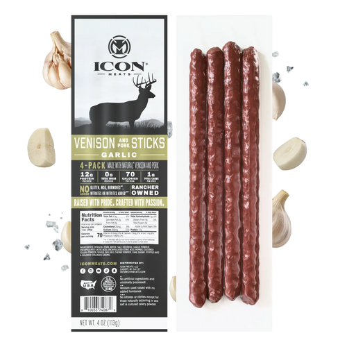 Icon Meats Venison and Garlic Sticks