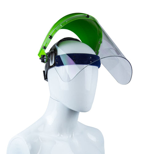 Forney Command PRO Grinding Shield Assembly with Ratchet Headgear Clear