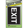 Exit Sign, Braille, Plastic, 5.75 x 8.75-In.