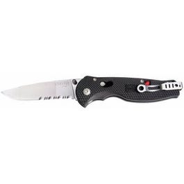 Flash 2 Pocket Knife, 1-Hand Open, Stainless Steel/Black Zytel, 3-1/2-In. Blade