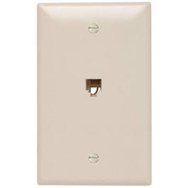 Light Almond 1-Gang Modular Telephone Jack