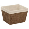 Paper Rope Storage Tote With Liner, Brown, 10 x 12 x 8-In.