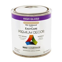 Premium Decor Almond Gloss Enamel Paint, 1/2-Pt.