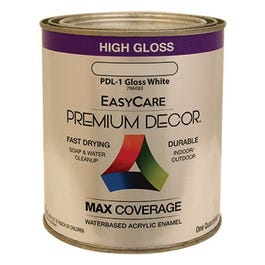Premium Decor Enamel Paint, White Gloss, Qt.