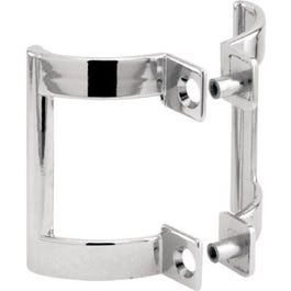 Pair Chrome-Plated Finish Shower Door Handle Set