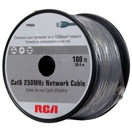 Cat6 Network Cable, 250Mhz, Gray, 100-Ft.