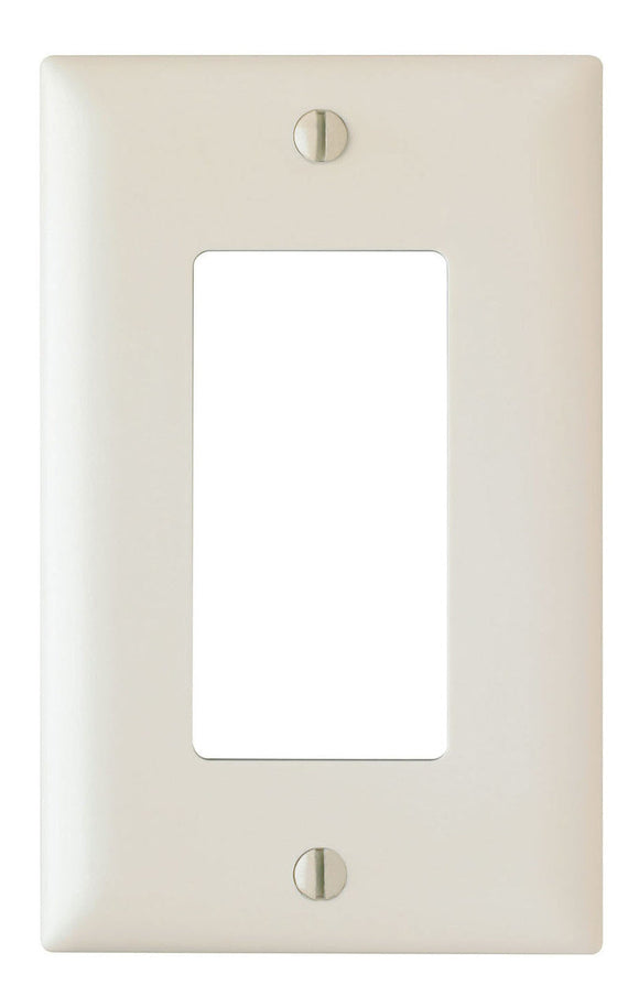 Pass & Seymour Thermoplastic One Gang Decorator Wall Plate, Light Almond