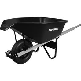 EZ Pour Wheelbarrow, Black Poly, 6-Cu. Ft.