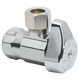 Chrome Angle Stop Valve, 1/2 x 1/4-In.