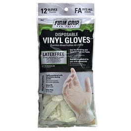Disposable Painting Gloves, Clear Vinyl, 12-Ct.