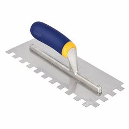 Floor Trowel, Stainless Steel, 1/2 x 1/2 x 1/2-In.