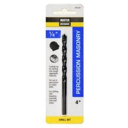 Percussion Masonry Drill Bit, 1/4 x 4-In.