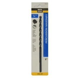 Percussion Masonry Drill Bit, 1/4 x 6-In.