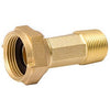 Pipe Fitting, Water Meter Coupling, Brass, 1/2-In.