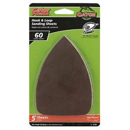 Detail Sanding Sheets, Aluminum Oxide, 60-Grit, 3.5 x 5-In., 5-Pk.