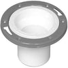 PVC Closet Flange Spigot, White, 4 x 3-In.