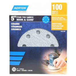 Ceramic Sanding Discs, 100-Grit, 5-In., 15-Pk.