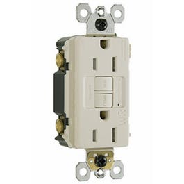 GFCI Receptacle, 15A, Almond