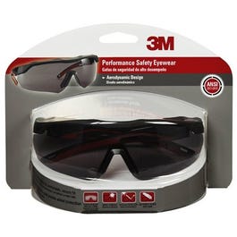 Performance Safety Glasses, Black/Red