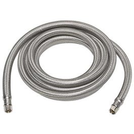 Dishwasher Supply Line, Stainless Steel, 3/8 Compression x 60-In.