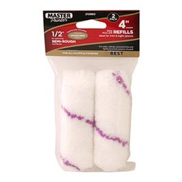 Paint Roller Cover Refill, Microfiber, 4 x 1/2-In., 2-Pk.