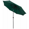 Market Umbrella With LED Lights, Hunter Green, 9-Ft.