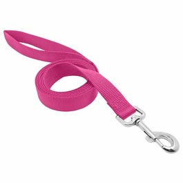 Pet Expert Nylon Dog Leash, Pink, 1-In. x 6-Ft.