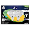 LED Flood Light Bulbs, Bright White, Clear, 1300 Lumens, 15-Watts, 2-Pk.