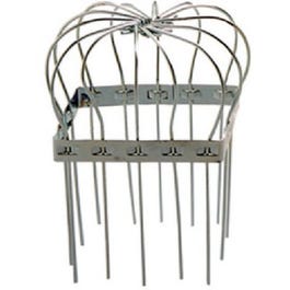 Gutter Downspout Strainer Basket, Square, Galvanized, 3-In.