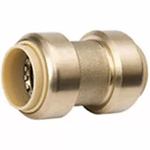 B & K Industries Brass Push-to-Connect Coupling  1/2" x 1/2"